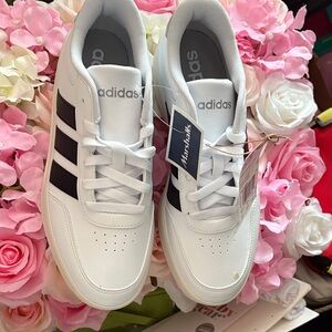 Adidas Classic White and Black Sneakers